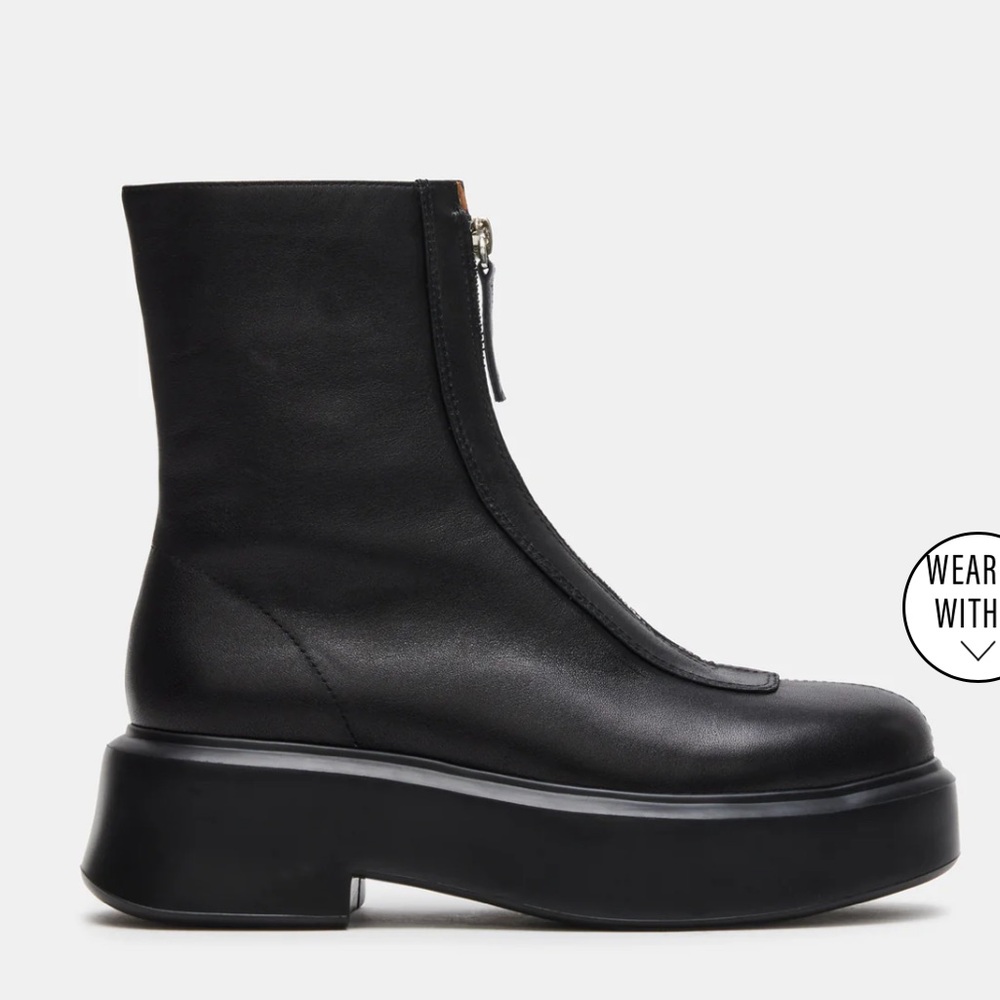 Steve Madden Jones black leather boots